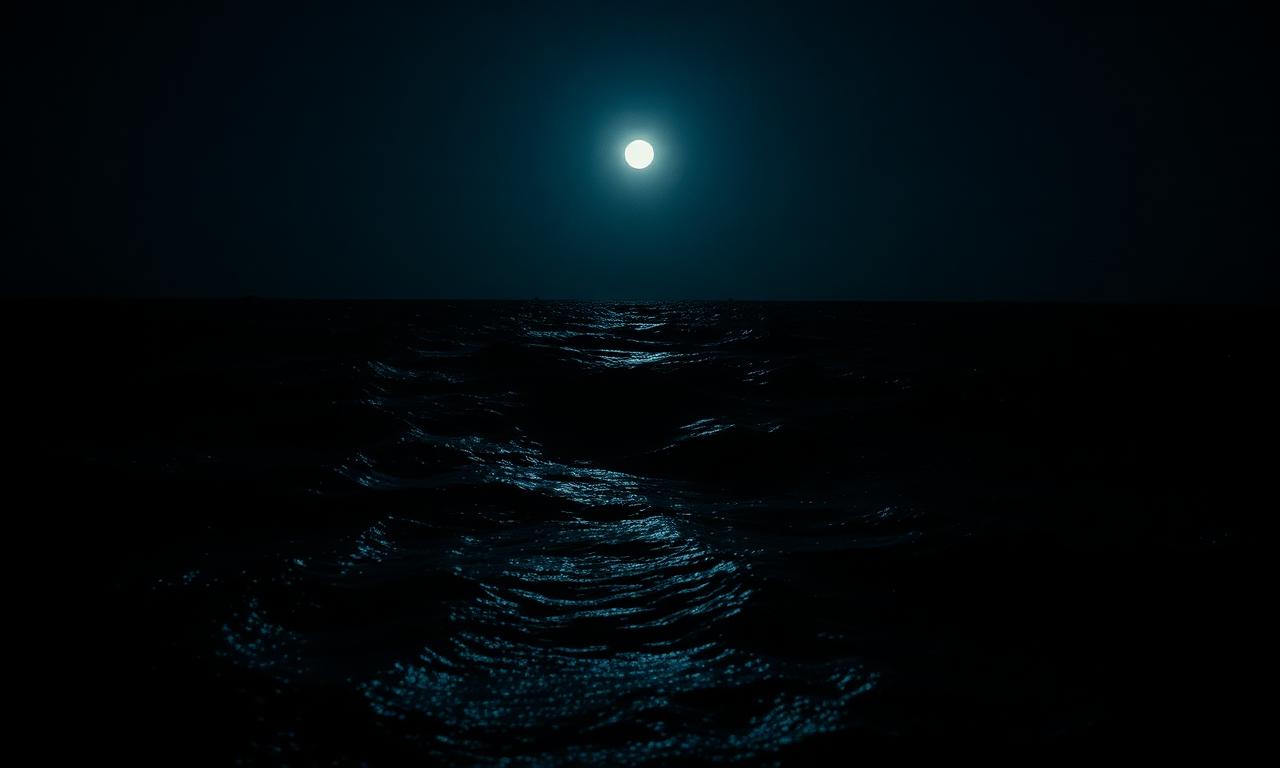 Black Waters — feature documentary, moonlit waters at night