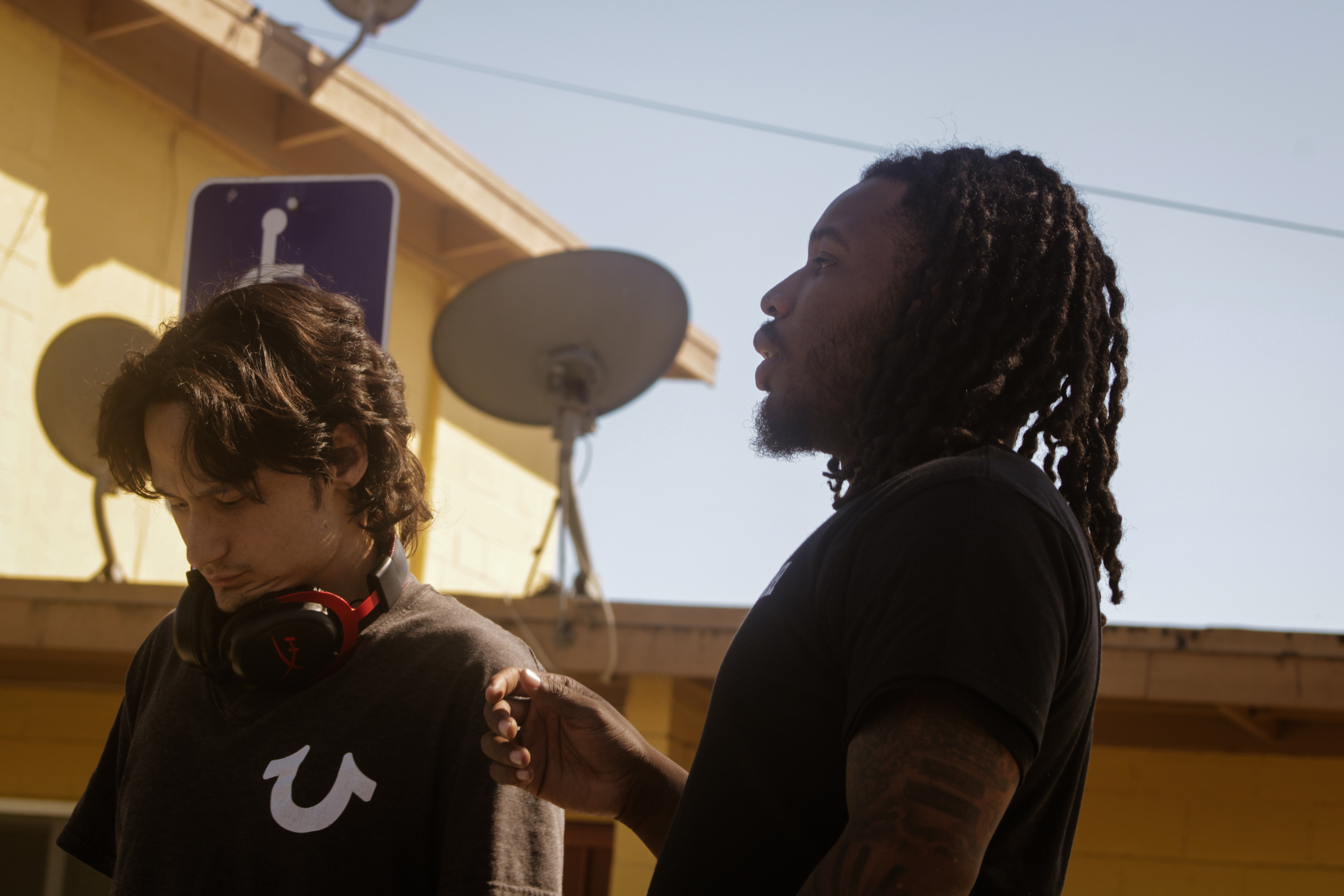 Behind the scenes — on set